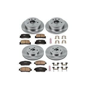 Toyota Camry Brake Kit - Front + Rear - PowerStop - Autospecialty Rotors + Z17 Evolution Plus Ceramic Pads - `05-`06