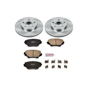 Toyota RAV4 Brake Kit - Front - PowerStop - OE Stock Replacement Z17 Evolution Plus Rotors + Ceramic Pads - `01-`05