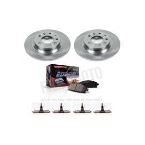 Mazda 626 Brake Kit - Rear - PowerStop - Z17 Evolution Plus Rotors + Ceramic Pads - `98-`02