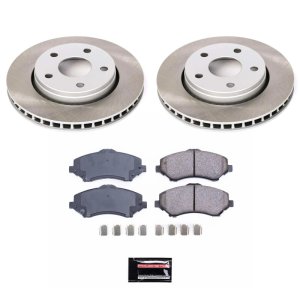 Lincoln Aviator Brake Kit - Front + Rear - PowerStop - Z17 Evolution Plus Ceramic Pads + Autospecialty Brake Rotors - `03-`05
