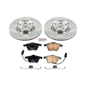 Audi S4 Brake Kit - Front - PowerStop - OE Stock Replacement Z17 Evolution Plus Ceramic Pads + Autospecialty Rotors - `04-`09