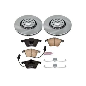 Audi A4 Brake Kit - Front - PowerStop - Z17 Evolution Plus Ceramic Pads + Autospecialty Rotors - `05-`09