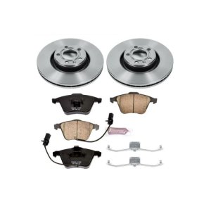Audi A6 Brake Kit - Front - PowerStop - Autospecialty Rotors + Z17 Evolution Plus Ceramic Pads - `05-`11