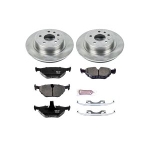 Saab 9-5 Brake Kit - Rear - PowerStop - Z17 Evolution Plus Ceramic Pads + Autospecialty Rotors - `99-`10