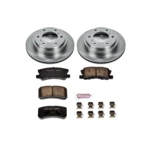 Mitsubishi Montero Brake Kit - Rear - PowerStop - Autospecialty Rotors + Z17 Evolution Plus Ceramic Pads - `01-`06