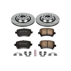 Volkswagen CC Brake Kit - Rear - PowerStop - Autospecialty Rotors + Z17 Evolution Plus Ceramic Pads - `09-`17