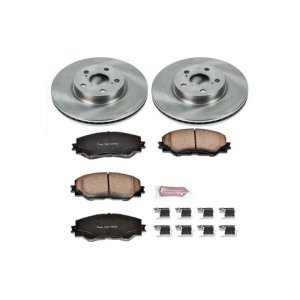 Pontiac Vibe Brake Kit - Front - PowerStop - Z17 Stock Replacement Rotors + Z17 Evolution Plus Ceramic Pads - `09-`10