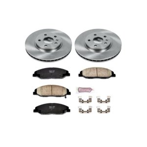 Cadillac CTS Brake Kit - Front - PowerStop - Z17 Evolution Plus ceramic pads + Autospecialty rotors - `08-`14
