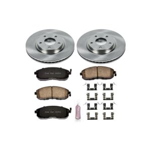 Nissan Sentra Brake Kit - Front - PowerStop - Autospecialty Rotors + Z17 Evolution Plus Ceramic Pads - `07-`12