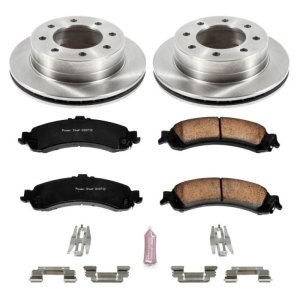 Chevrolet Silverado 1500 HD Brake Rotors + Pads (2) - Rear - PowerStop - Z17 Evolution Plus Rotors + Ceramic Pads - 2005