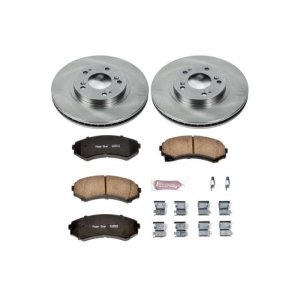 Mitsubishi Endeavor Brake Kit - Front - PowerStop - Autospecialty Rotors + Z17 Evolution Plus Ceramic Pads - `04-`11