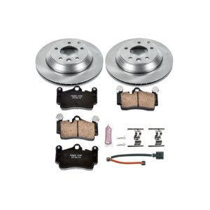 Audi Q7 Brake Kit - Rear - PowerStop - Autospecialty Rotors + Z17 Evolution Plus Ceramic Pads - `07-`15