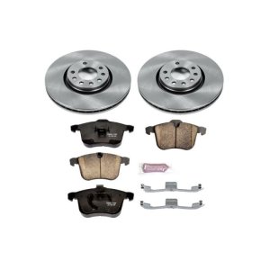Saab 9-3 Brake Kit - Front - PowerStop - Autospecialty Rotors + Z17 Evolution Plus Ceramic Pads - `06-`11