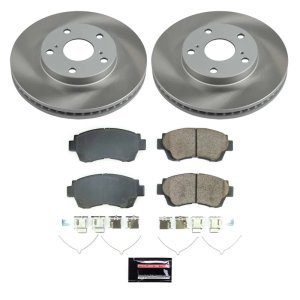 Volkswagen Jetta Brake Kit - Front + Rear - PowerStop - Z17 Evolution Plus Ceramic Pads + Autospecialty Rotors - `06-`10