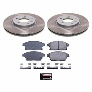 Kia Optima Brake Kit - Front + Rear - PowerStop - Z17 Evolution Plus Ceramic Pads + Autospecialty Rotors - `01-`02
