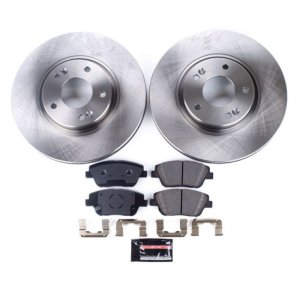Hyundai Sonata Brake Kit - Front - PowerStop - OE Stock Replacement + Z17 Ceramic Pads - `10-`15
