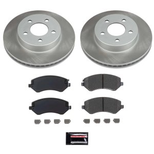 Honda Element Brake Kit - Front + Rear - PowerStop - Autospecialty Rotors + Z17 Evolution Plus Ceramic Pads - `03-`11