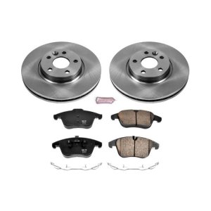 Volvo V70 Brake Pads + Rotors - Front - PowerStop - Z17 Stock Replacement: Autospecialty Rotors + Evolution Plus Ceramic Pads - `08-`10