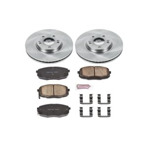 Kia Forte Brake Kit - Front - PowerStop - Autospecialty Rotors + Z17 Evolution Plus Ceramic Pads - `10-`13