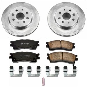 Kia Rio Brake Kit - Front - PowerStop - Autospecialty Rotors + Z17 Evolution Plus Ceramic Pads - `03-`05