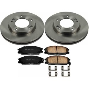 Kia Sorento Brake Kit - Front - PowerStop - Z17 Evolution Plus Ceramic Pads + Autospecialty Rotors - `07-`09