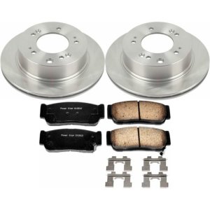 Kia Sorento Brake Kit - Rear - PowerStop - Z17 Stock Replacement Rotors + Z17 Evolution Plus Ceramic Pads - `07-`09