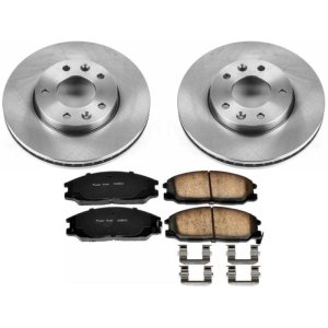 Kia Sedona Brake Kit - Front - PowerStop - Autospecialty Rotors + Z17 Evolution Plus Ceramic Pads - `04-`05