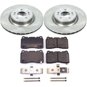 Hyundai Genesis Coupe Brake Kit - Front - PowerStop - Z17 Evolution Plus Ceramic Pads + Autospecialty Rotors - `10-`16