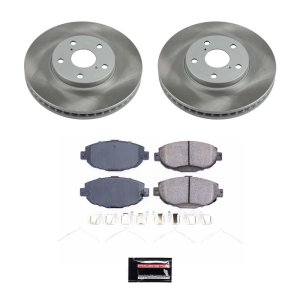Kia Soul Brake Kit - Front + Rear - PowerStop - Z17 Evolution Plus Ceramic Pads + Autospecialty Rotors - `12-`13