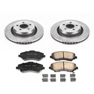 Dodge Nitro Brake Kit - Front - PowerStop - Autospecialty Rotors + Z17 Evolution Plus Ceramic Pads - `09-`11