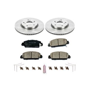 Honda Accord Brake Kit - Front - PowerStop - Autospecialty Rotors + Z17 Evolution Plus Ceramic Pads - `13-`19