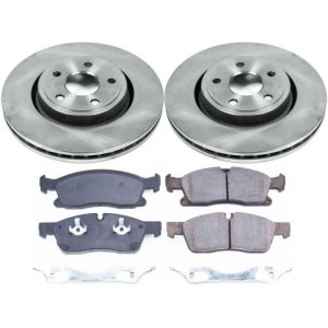 Dodge Durango Brake Kit - Front - PowerStop - Autospecialty Rotors + Z17 Evolution Plus Pads - `13-`16