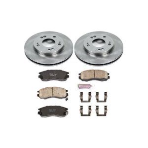 Mitsubishi Eclipse Brake Kit - Front - PowerStop - Z17 Evolution Plus Ceramic Pads + Autospecialty Rotors - `90-`01