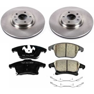 Ford Fusion Brake Kit - Front - PowerStop - Autospecialty Rotors + Z17 Evolution Plus Ceramic Pads - `13-`19