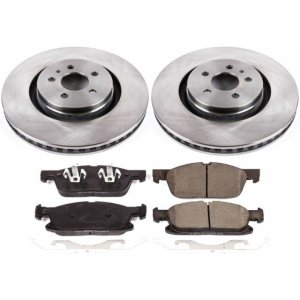 Ford Edge Brake Kit - Front - PowerStop - Z17 Evolution Plus Ceramic Pads + Autospecialty Rotors - `15-`19