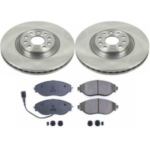 Volkswagen CC Brake Kit - Front - PowerStop - Z17 Evolution Plus Ceramic Pads + Autospecialty Rotors - `12-`17 Volkswagen CC Brake Kit - Front - PowerStop - Z17 Evolution Plus Ceramic Pads + Autospecialty Rotors - `12-`17