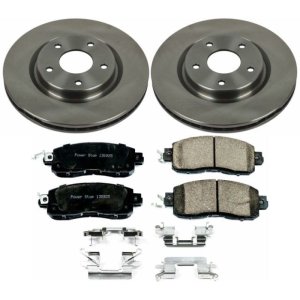 Nissan Leaf Brake Kit - Front - PowerStop - Autospecialty Rotors + Z17 Evolution Plus Ceramic Pads - `14-`17
