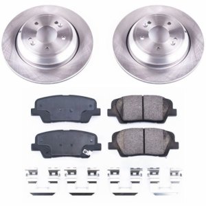 Hyundai Equus Brake Kit - Rear - PowerStop - Autospecialty Rotors + Z17 Evolution Plus Ceramic Pads - `11-`16