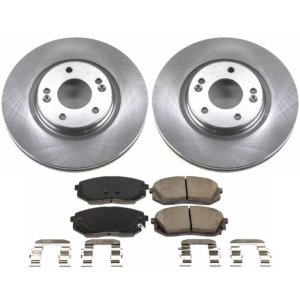 Hyundai Sonata Brake Kit - Front - PowerStop - Autospecialty Rotors + Z17 Evolution Plus Ceramic Pads - `16-`19 Hyundai Sonata Brake Kit - Front - PowerStop - Autospecialty Rotors + Z17 Evolution Plus Ceramic Pads - `16-`19