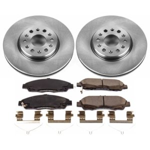 GMC Acadia Brake Kit - Front - PowerStop - Z17 Evolution Plus Ceramic Pads + Autospecialty Rotors - `17-`18