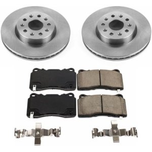 Cadillac CT6 Brake Kit - Front - PowerStop - OE Style Rotors + Z17 Evolution Plus Ceramic Pads - `16-`18