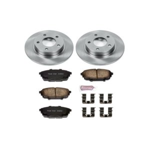 Mazda Protege Brake Kit - Rear - PowerStop - Z17 Evolution Plus Ceramic Pads + Autospecialty Rotors - `01-`03