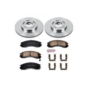 Mitsubishi Diamante Brake Kit - Front - PowerStop - Autospecialty Rotors + Z17 Evolution Plus Ceramic Pads - `92-`04