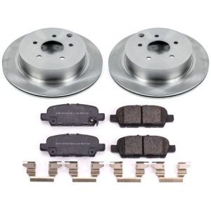Infiniti Q50 Brake Kit - Rear - PowerStop - Z17 Evolution Plus Rotors + Ceramic Pads - `18-`19