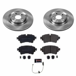 Audi Q5 Brake Kit - Rear - PowerStop - Autospecialty Rotors + Z17 Evolution Plus Ceramic Pads - 2018