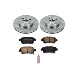 Toyota Echo Brake Kit - Front - PowerStop - Z17 Evolution Plus Ceramic Pads + Autospecialty Rotors - `01-`05