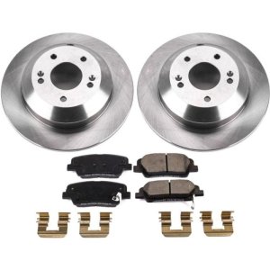 Hyundai Santa Fe XL Brake Kit - Rear - PowerStop - Z17 Evolution Plus Ceramic Pads + Autospecialty Rotors - 2019