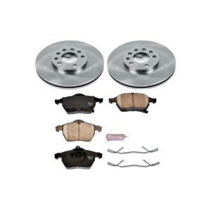 Saab 9-3 Brake Kit - Front - PowerStop - Z17 Evolution Plus Ceramic Pads + Autospecialty Rotors - `99-`03