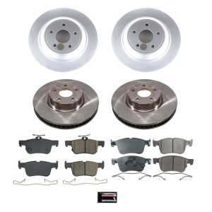 Lincoln Corsair Brake Pads + Rotors - Front + Rear - PowerStop - Autospecialty Rotors + Z17 Evolution Plus Ceramic Pads - `20-`21