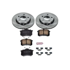 Audi S4 Brake Kit - Rear - PowerStop - Z17 Evolution Plus Ceramic Pads + Autospecialty Rotors - `00-`02